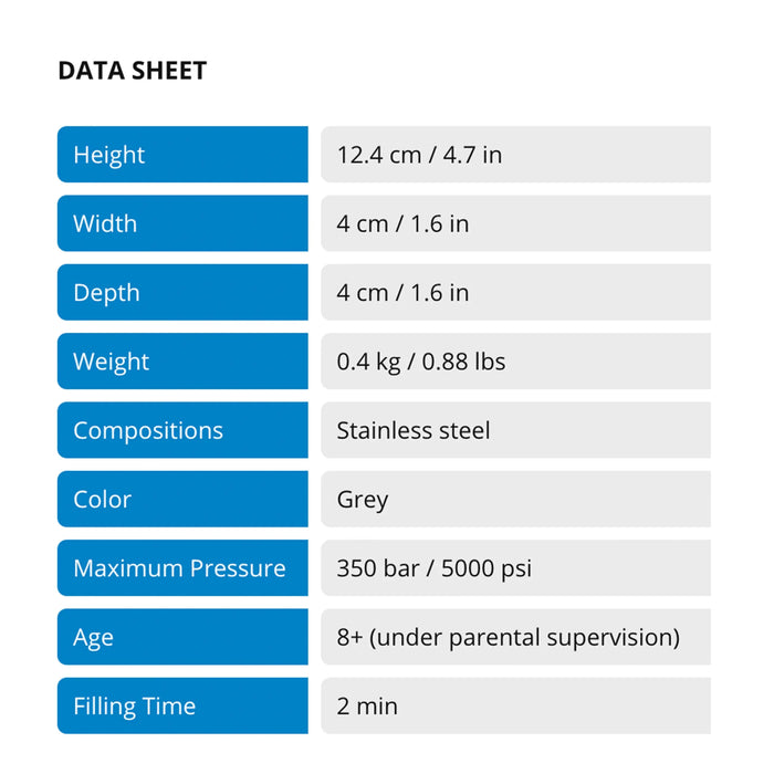 Filling station DIN MiniDive